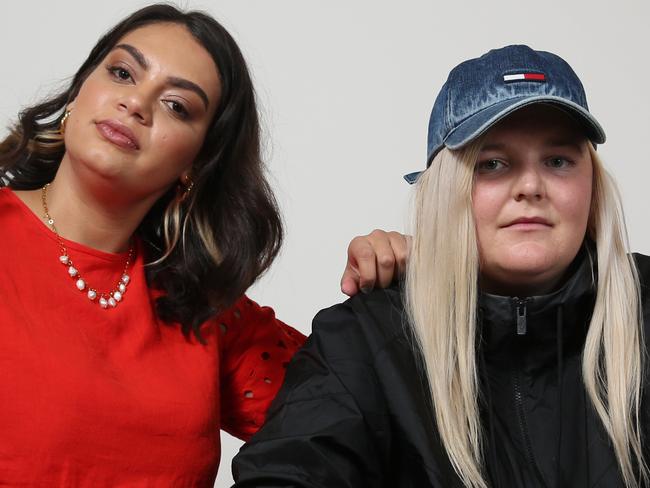 10/10/2019. Australian singer-songwriter Thelma Plum with Toni Watson (Tones and I) pictured after the ARIA Award nominations and announcement of first winners in selected categories held at the Art Gallery of NSW in Sydney. Britta Campion / The Australian