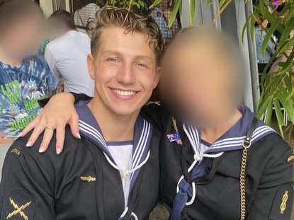 Able seaman Bailey Holloway has been sent to military detention at the Holsworthy Barracks for 30 days after he was convicted of three counts of assault. The victim does not appear next to Holloway in this photo.