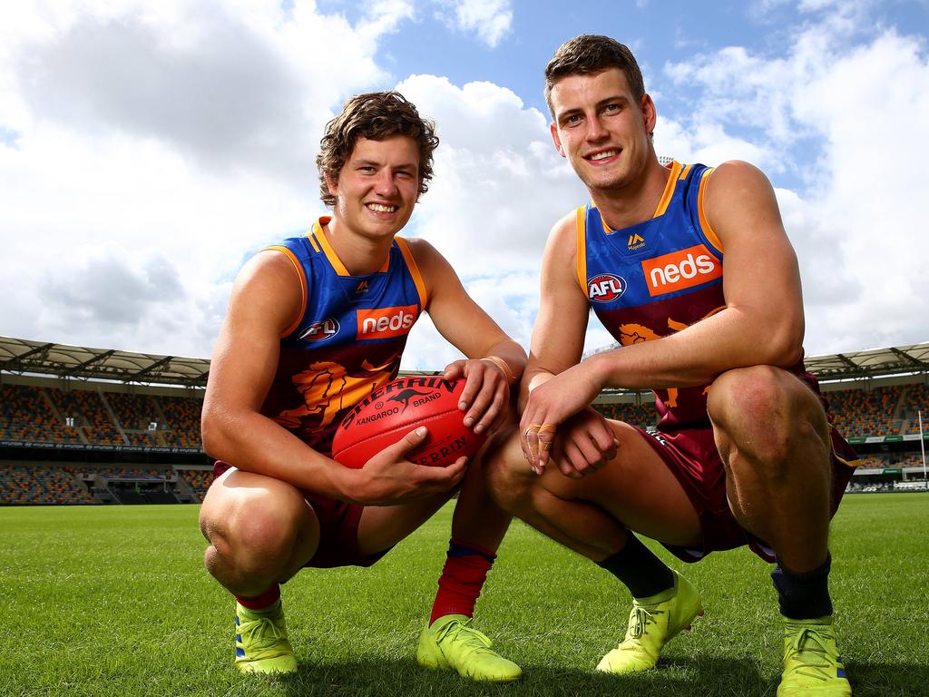 Tom Berry (left) and Jarrod Berry were previously teammates at the Brisbane Lions. Picture: Adam Head