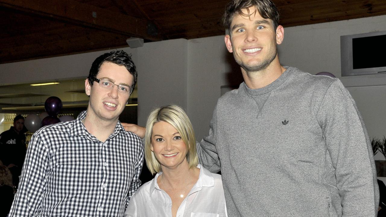 A young Mitch Cleary at a function with Janine Greaney and Tom Hawkins.