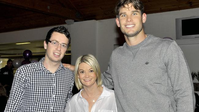 A young Mitch Cleary at a function with Janine Greaney and Tom Hawkins.