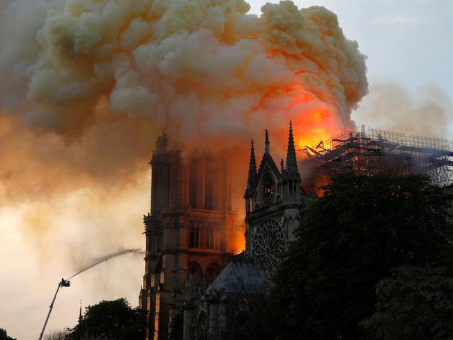 There were concerns Notre-Dame might not be saved.. Picture: AFP