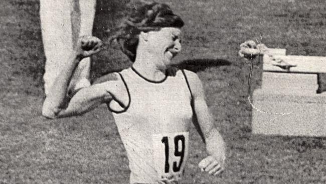 Raelene Boyle crosses the line first in Brisbane in 1982 to take victory in the 400m.