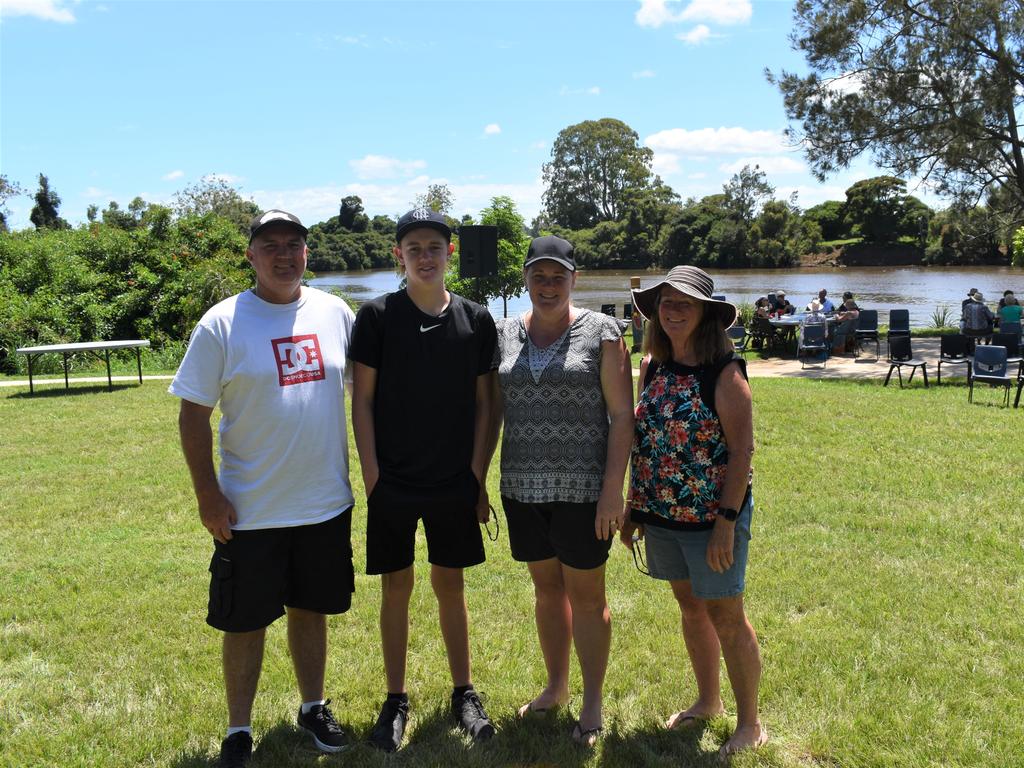 Lachlan Coe with his family after the award presentation. (Credit: Adam Daunt)