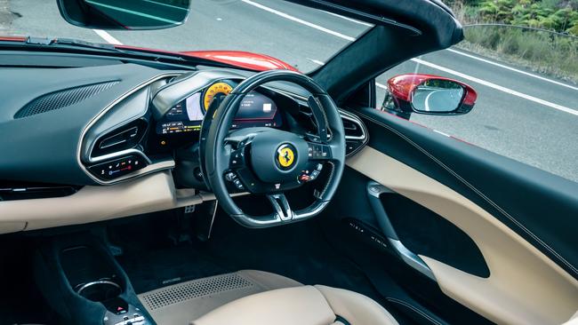 The interior is a mix of sportiness and luxury. Picture: Thomas Wielecki.
