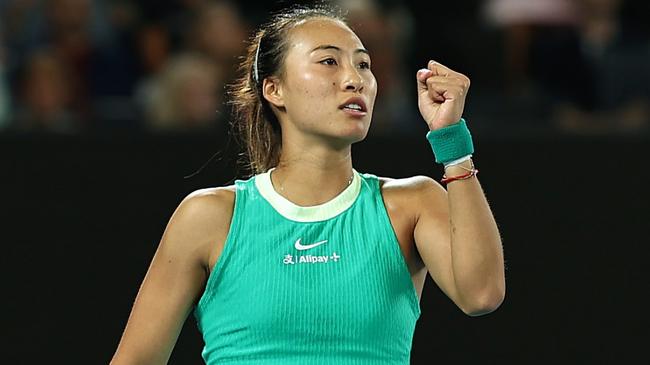 Qinwen Zheng is into the semi-finals. (Photo by Cameron Spencer/Getty Images)