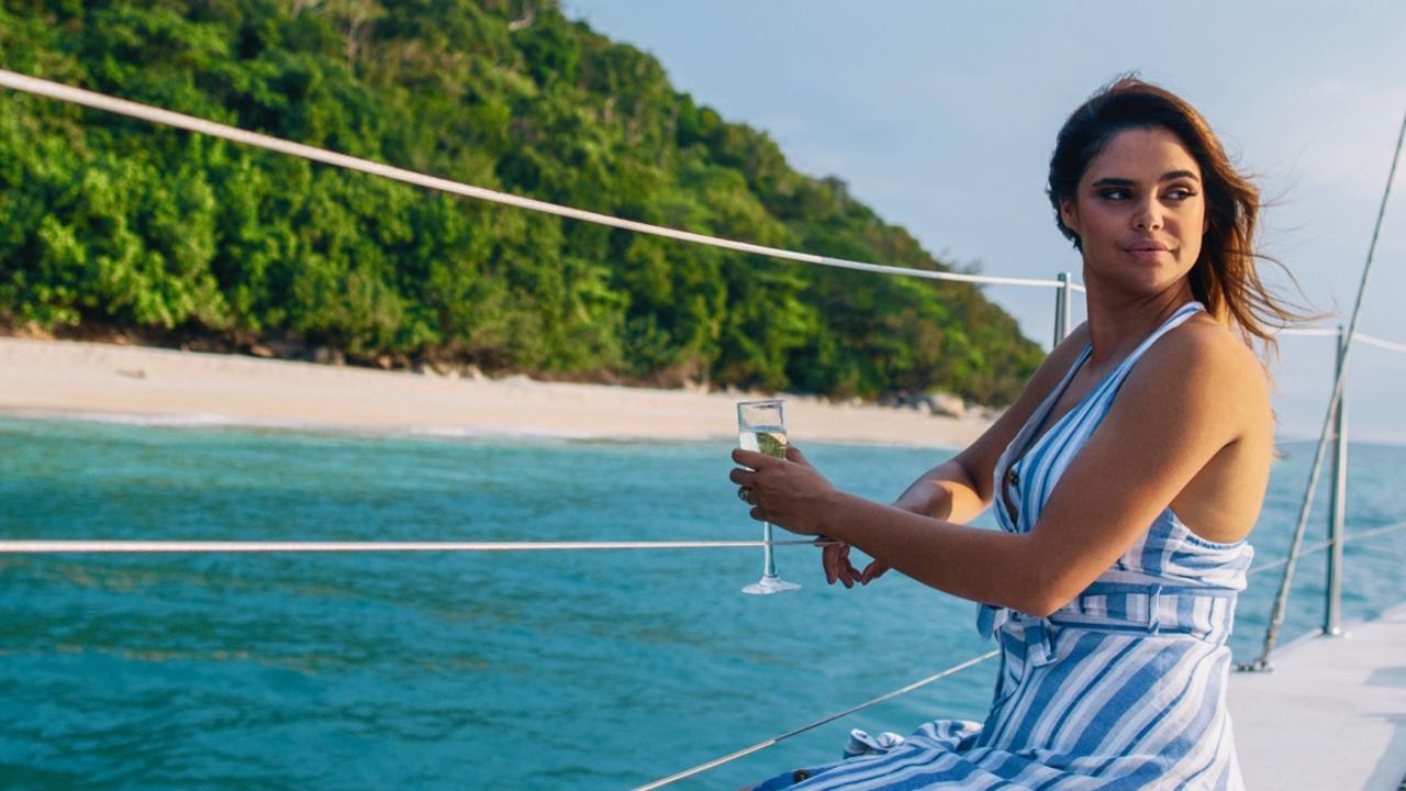 PICS EMBARGOED FOR PRINT UNTIL 27.2.19 - News Tropical North Queensland, #FeelGrounded tourism campaign featuring Australian model, Sam Harris -  Nudie Beach, Fitzroy Island - Picture: Will Salkeld Photography // www.willsalkeld.com // @wilkeld