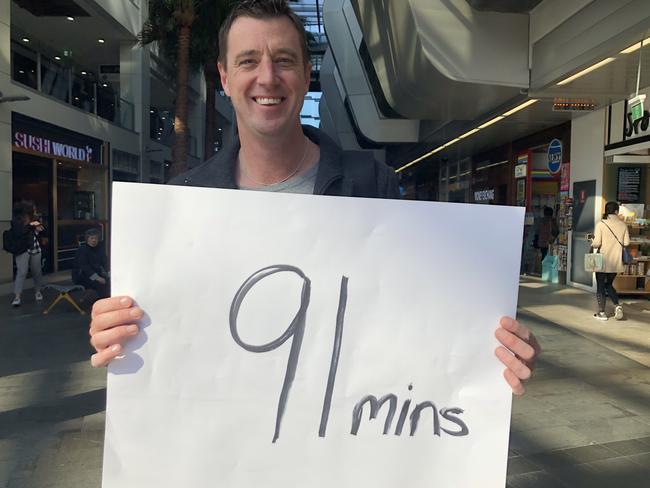 Mayor Michael Regan took 91 minutes to get from Newport to Chatswood.