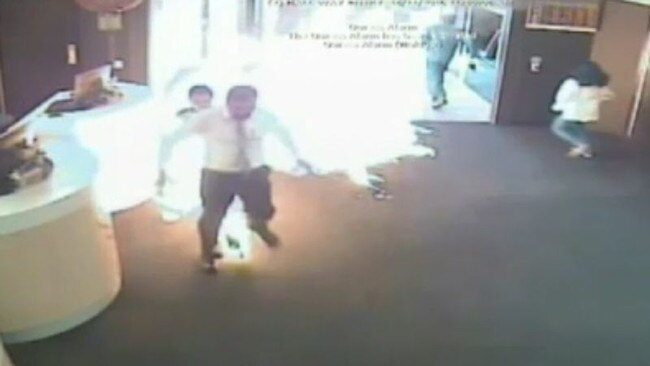 Nur Islam pleads guilty after setting himself on fire inside the Springvale Commonwealth Bank. Picture: Supplied