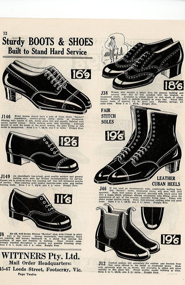 Hand sketched images of shoes from Hyman Wittner, the founder of Wittner.