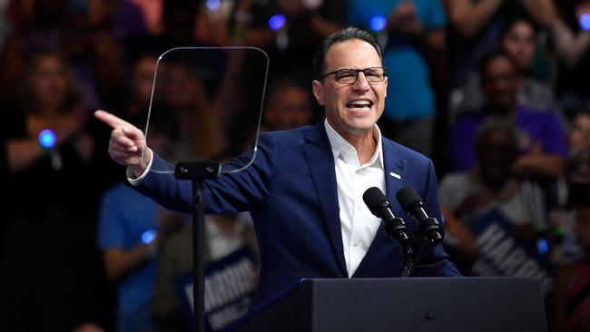 The Pennsylvania governor Josh Shapiro said he was concerned about giving up the post — but was also seen by the Harris team as a “showboater” and highly ambitious. Picture: Matthew Hatcher/AFP