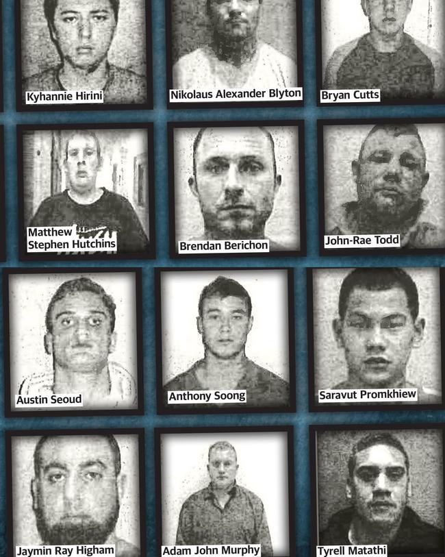 Some of the 68 hardened criminals and other associates Nick Forbes is banned from seeing