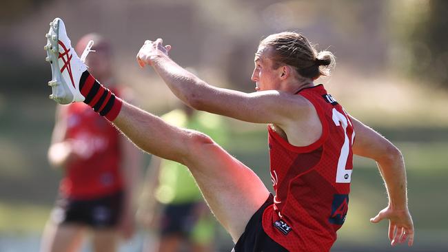 Mason Redman at Essendon training. Picture: Michael Klein