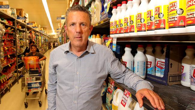 Pental CEO Charlie McLeish says consumers are increasingly looking for value and affordable products in the tough economy, which has benefited his company’s brands such as Country Life soap and White King bleach. Picture: Stuart McEvoy