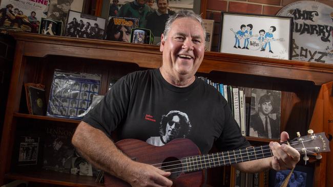 Stephen (Big Steve) O'Donnell is selling his house, packing up his Beatles collection, packing his ukulele and living on a cruise ship for a year. Picture: Brett Hartwig