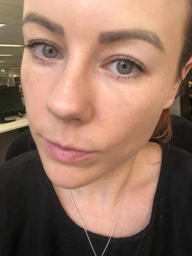 COAT TWO: While my selfies are getting marginally better, my lashes have greatly improved. Picture: news.com.au