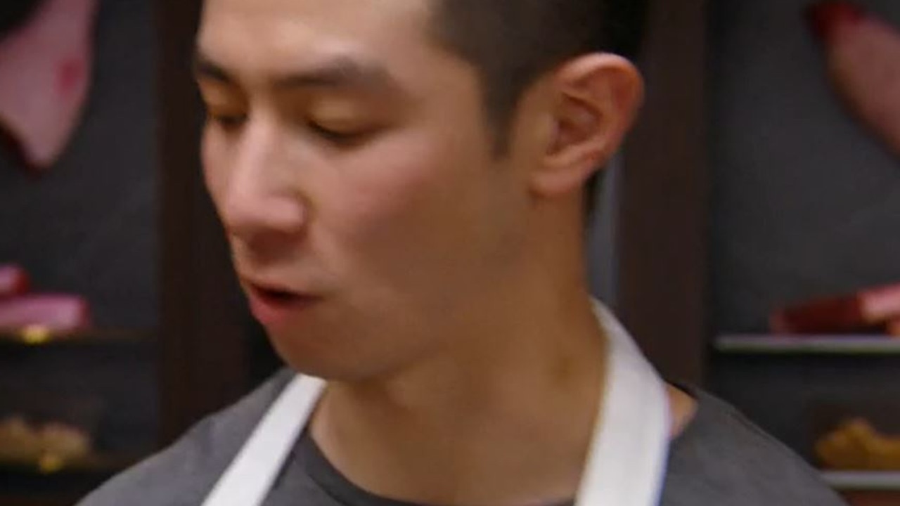 Hickey or bruise? Viewers are convinced Reynold was sporting a “love bite” on MasterChef. Picture: Channel 10.