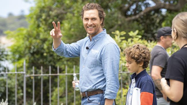 Matthew McConaughey in Sydney. Picture: (AAP/Image Matthew Vasilescu)