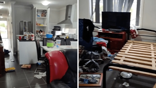 Every room of the rental property was trashed. Source: TikTok/cksofi