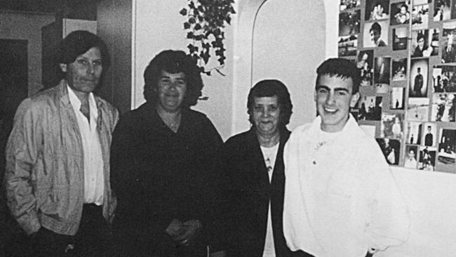 A photo taken at Jason Robert's 18th birthday party. (L-R) Bandali Debs, his wife Dorothy, her mother, Doris Zammit and Jason Roberts.