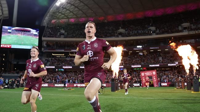 The Maroons have been handed a breach notice, after having 14 players on the field in State of Origin Game I. Picture: Getty Images.