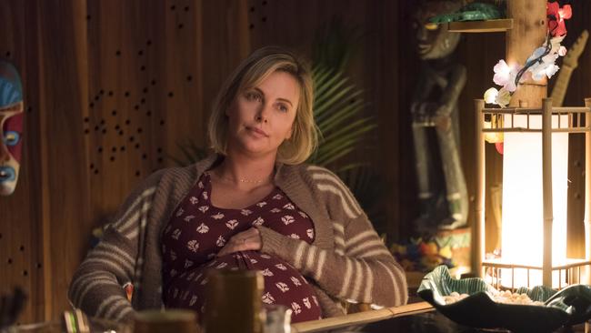 Charlize Theron in a scene from Tully. Picture: Kimberly French via AP