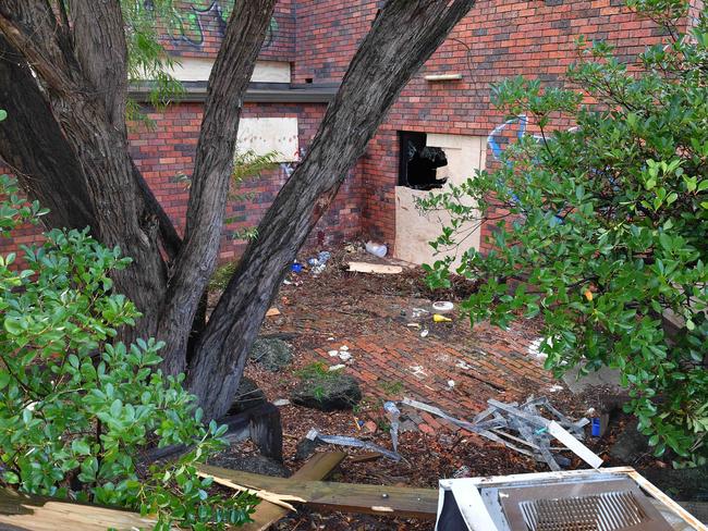 Vandals have broken into the empty building. Picture: Andy Brownbill