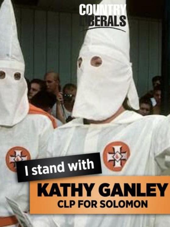 The offensive post directly referenced CLP candidate for Solmon, Kathy Ganley