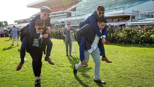 And they’re off. Picture: Mark Stewart