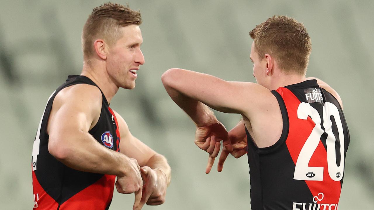 Shaun McKernan has been delisted by Essendon, and Jacob Townsend could soon follow. Photo: Michael Klein