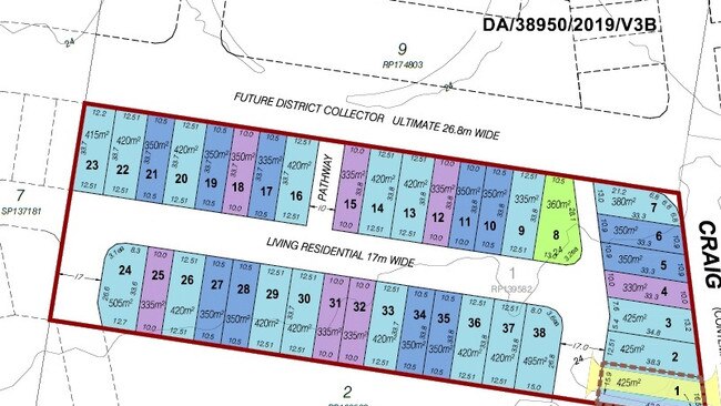 The proposed plan for a new mini housing estate on a rural block at Craig Road Upper Caboolture. Photo: supplied