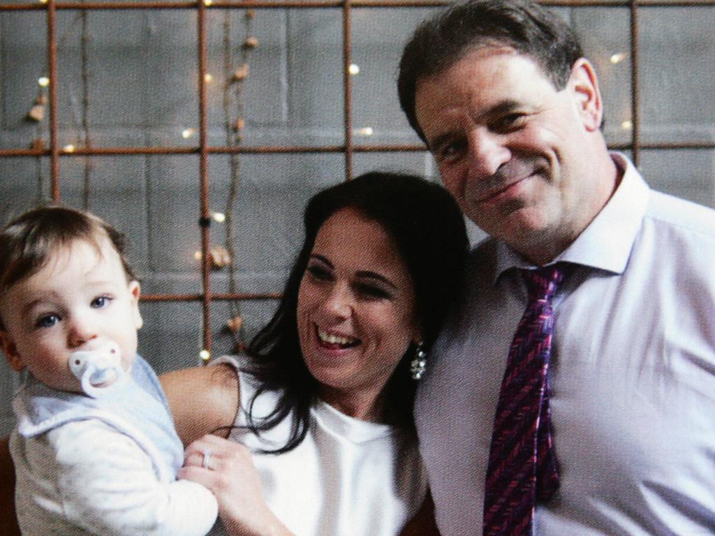 News : Interview with Emma Walters who is CFMEU Boss's John Setka's wife . Copy pic of Emma and John with their son on their wedding day Picture Andrew Tauber