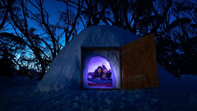 Night night: settling in at the Alpine Nature Experience. Picture: Tom Putt