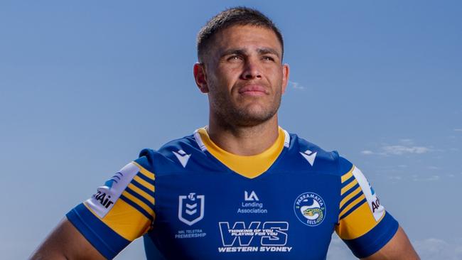 Embargoed for The Daily Telegraph. Speak to the pic desk before using.  Will Smith will captain the Parramatta Eels for the first time when his team plays the Penrith Panthers in Round 25 of the NRL. Will Smith  at Surfers Paradise, Australia, 1 September 2021.  Picture: Jerad Williams