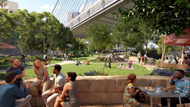 View from the proposed cafe looking towards the new Sydney Fish Market.