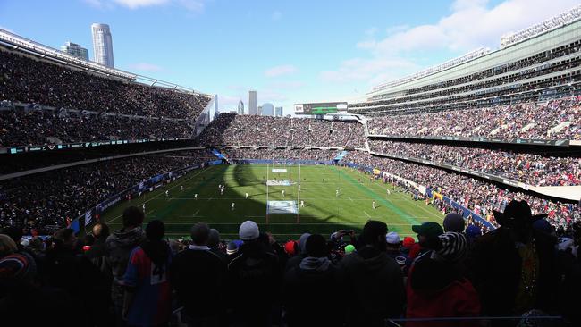 CHICAGO, IL - NOVEMBER 01: A general view of Soldier Field as the United States of America Eagles take on the New Zealand All Blacks during an International Test Match on November 1, 2014 in Chicago, Illinois. (Photo by Jonathan Daniel/Getty Images)