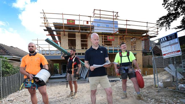 Victorian tradies have revealed the past two years of the state’s building boom were tough on them, with most working 10 and even 12 hour days. Picture: David Caird.