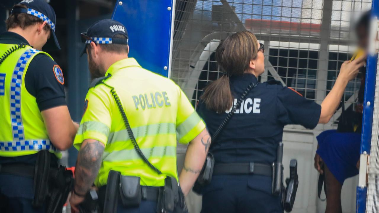 The police presence has been beefed up in Alice Springs. Picture: JPL/Media Mode/news.com.au