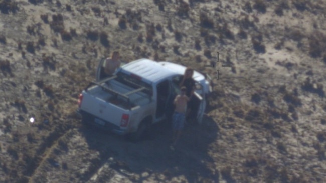 The ground became stranded after their car 4WD was bogged. Picture: AMSA/ WA Police