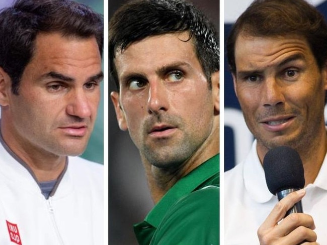 Roger Federer, Novak Djokovic and Rafael Nadal.