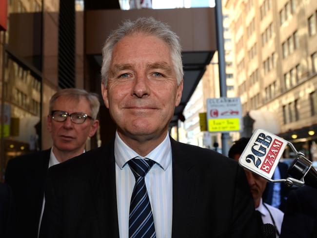 Federal Court judge Justice Bernard Murphy departs after giving evidence. AAP Image/Dan Himbrechts
