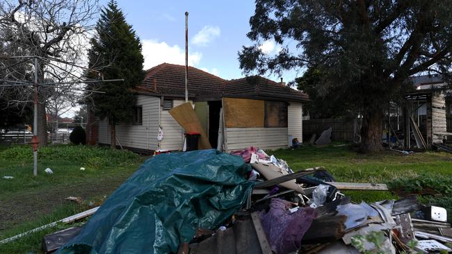 A derelict house on Hemmings St used by squatters