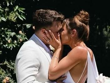 Kayla Itsines marries Jae Woodroffe. Picture: Instagram