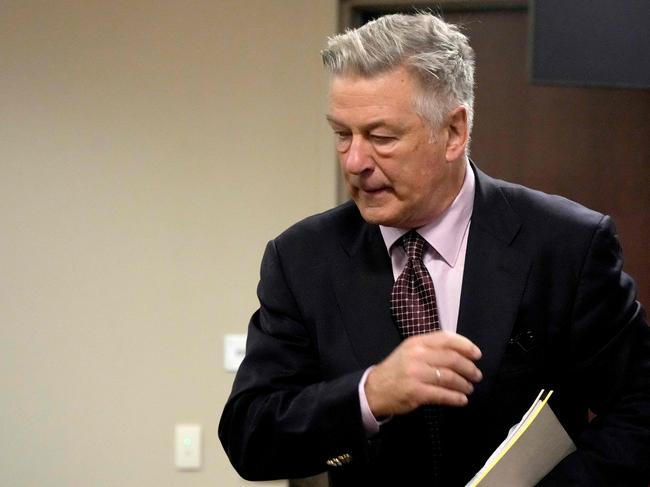 Actor Alec Baldwin arrives for his trial. Picture: AFP