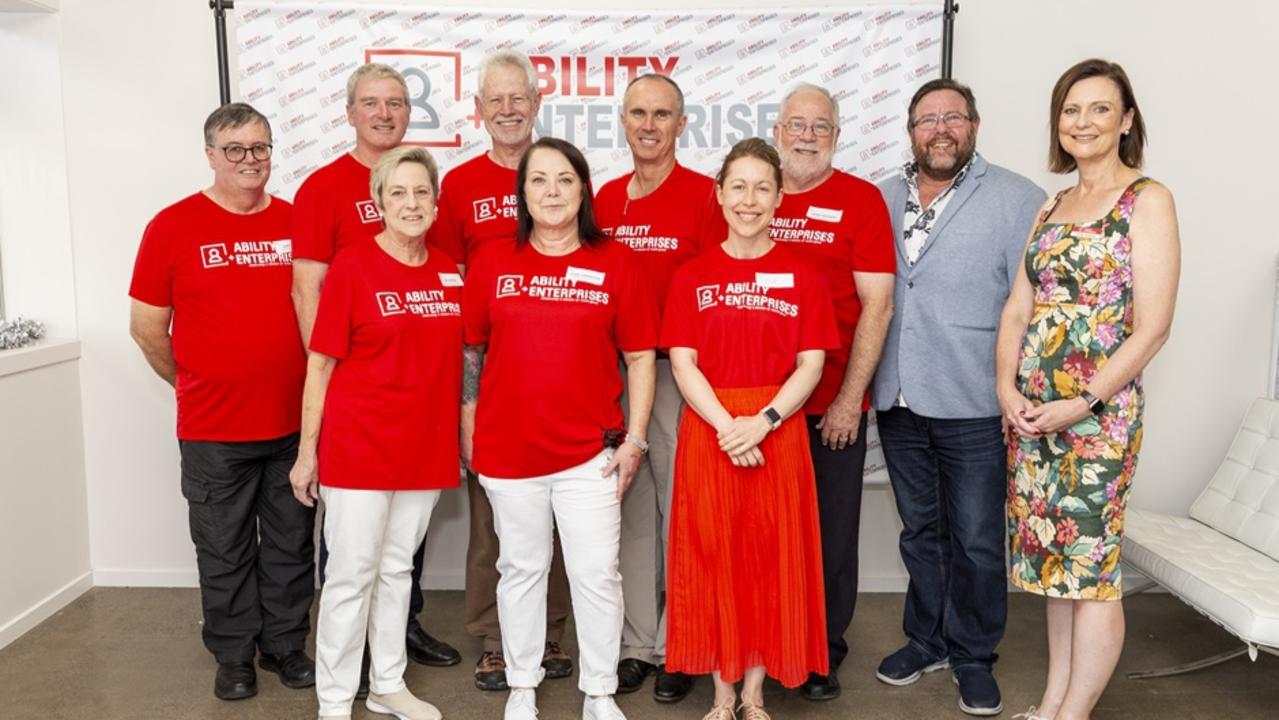 The Ability Enterprises Board, CEO Tracey Scanlan and special guest Shane Jacobson. Photo: Tamara Silvester.