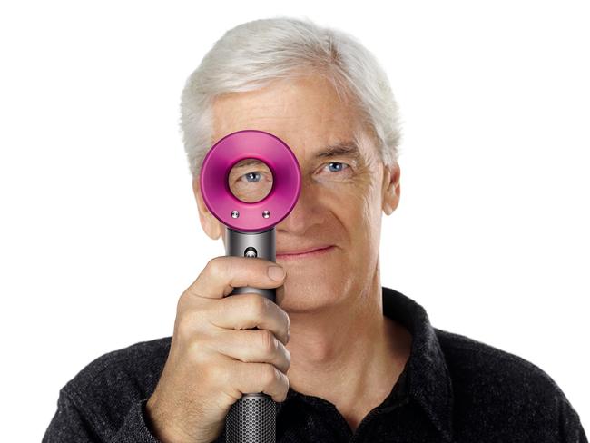 Dyson founder Sir James Dyson with the company’s first beauty product, the Supersonic hair dryer. Picture: Supplied