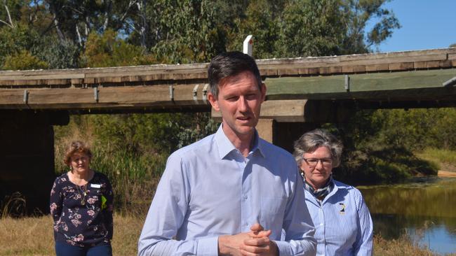 Minister of Transport and Main Roads, Hon Mark Bailey MP announcing a $5 million infrastructure upgrade to the John Peterson Bridge.