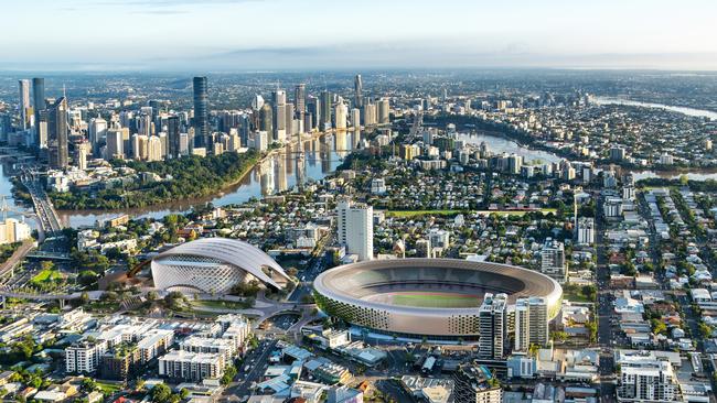 A redeveloped Gabba could have Brisbane Arena across the road.