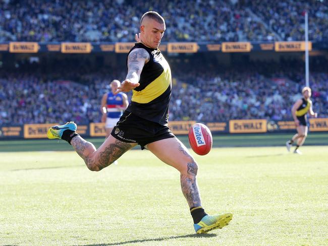 Any side that features Brownlow Medal champion Dustin Martin is going to figure prominently in September calculations. Picture: Michael Klein