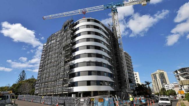 Construction of Breeze Mooloolba by Aria property group. Corner of Alexandra Parade and and Meta Street, Mooloolaba. Picture: Patrick Woods